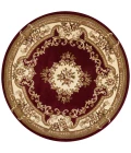 Kas Corinthian 5308 Red/Ivory Aubusson Area Rug 7'7" Round