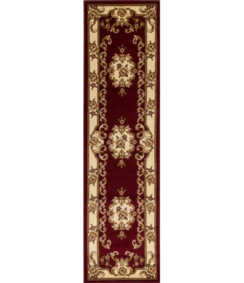 Kas Corinthian 5308 Red/Ivory Aubusson Area Rug 7'7" Round