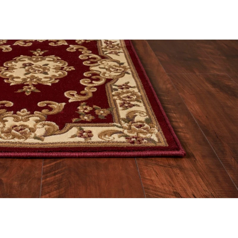 Kas Corinthian 5308 Red/Ivory Aubusson Area Rug 2'2" x 7'11" Runner