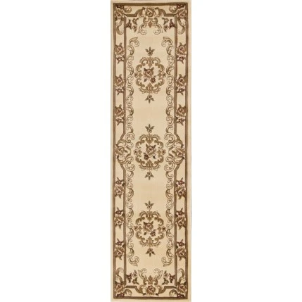 Kas Corinthian 5311 Ivory Aubusson Area Rug 2'2" x 7'11" Runner