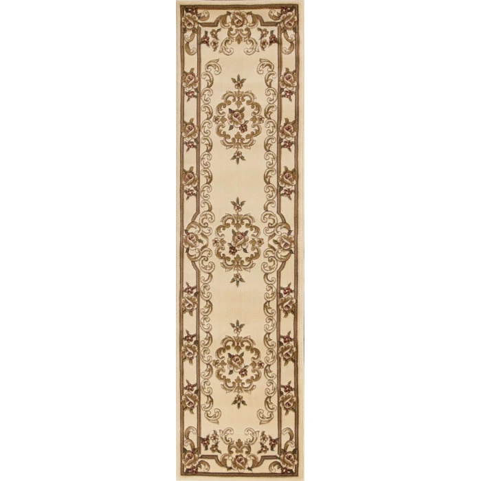 Kas Corinthian 5311 Ivory Aubusson Area Rug 2'2" x 7'11" Runner