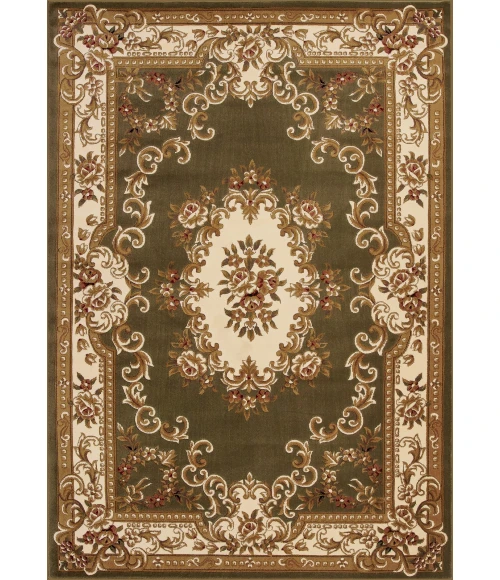Kas Corinthian 5312 Green/Ivory Aubusson Area Rug 3'3" x 4'11"