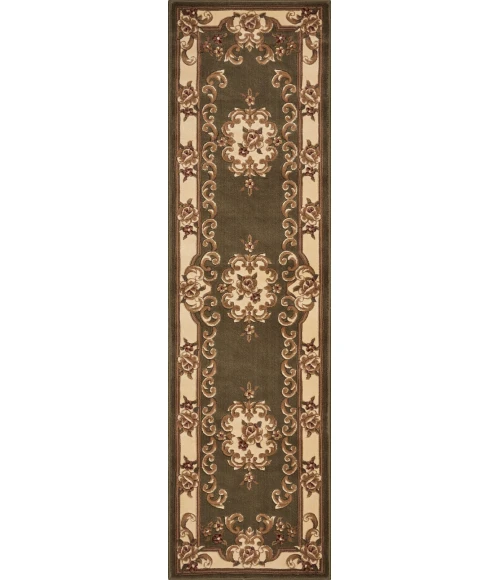 Kas Corinthian 5312 Green/Ivory Aubusson Area Rug 3'3" x 4'11"