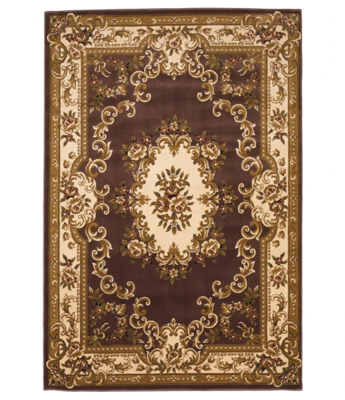 Kas Corinthian 5313 Plum/Ivory Aubusson Area Rug 2'3" x 3'3"