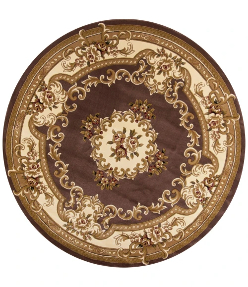 Kas Corinthian 5313 Plum/Ivory Aubusson Area Rug 2'3" x 3'3"