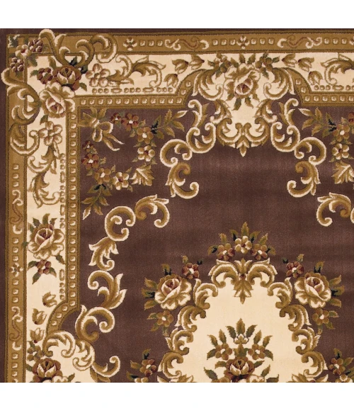 Kas Corinthian 5313 Plum/Ivory Aubusson Area Rug 2'3" x 3'3"
