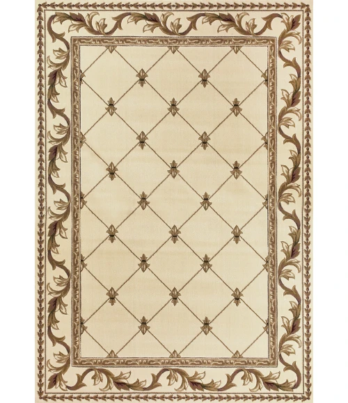 Kas Corinthian 5318 Ivory Fleur-De-Lis Area Rug 7'7" Round