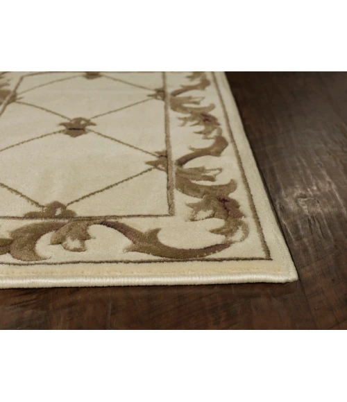 Kas Corinthian 5318 Ivory Fleur-De-Lis Area Rug 7'7" Round