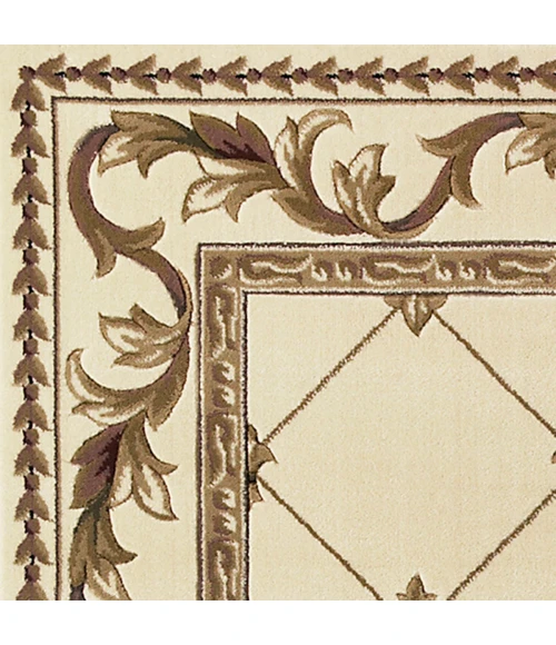 Kas Corinthian 5318 Ivory Fleur-De-Lis Area Rug 7'7" Round