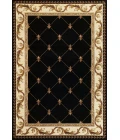 Kas Corinthian 5321 Black Fleur-De-Lis Area Rug 5'3" x 7'7"
