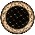 Kas Corinthian 5321 Black Fleur-De-Lis Area Rug 20" x 31"