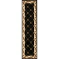 Kas Corinthian 5321 Black Fleur-De-Lis Area Rug 20" x 31"