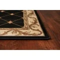 Kas Corinthian 5321 Black Fleur-De-Lis Area Rug 20" x 31"