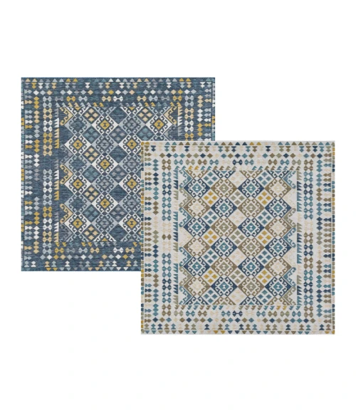 Kas Dahlia Blue 1402 5 ft. 3 in. X 7 ft. Rectangle Rug
