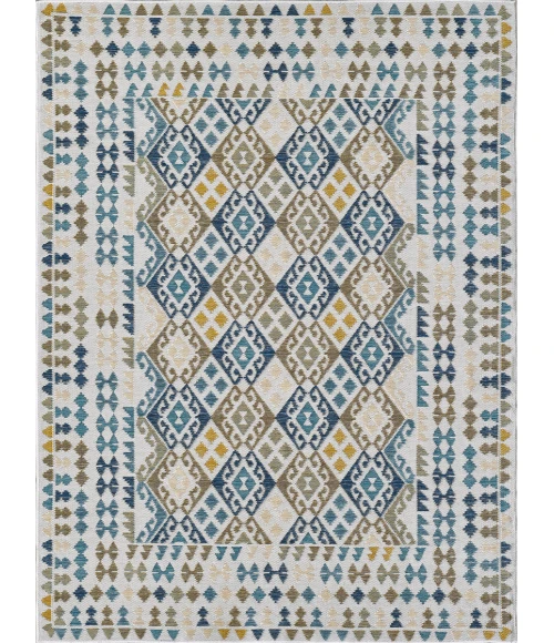 Kas Dahlia Blue 1402 5 ft. 3 in. X 7 ft. Rectangle Rug
