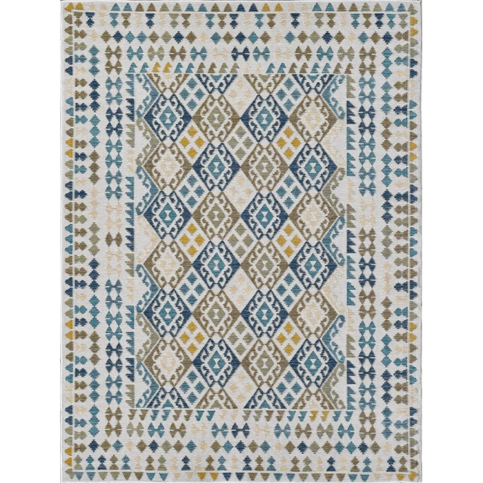 Kas Dahlia Blue 1402 6 ft. 7 in. X 9 ft. Rectangle Rug