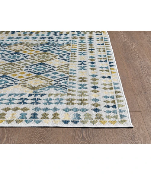Kas Dahlia Blue 1402 5 ft. 3 in. X 7 ft. Rectangle Rug