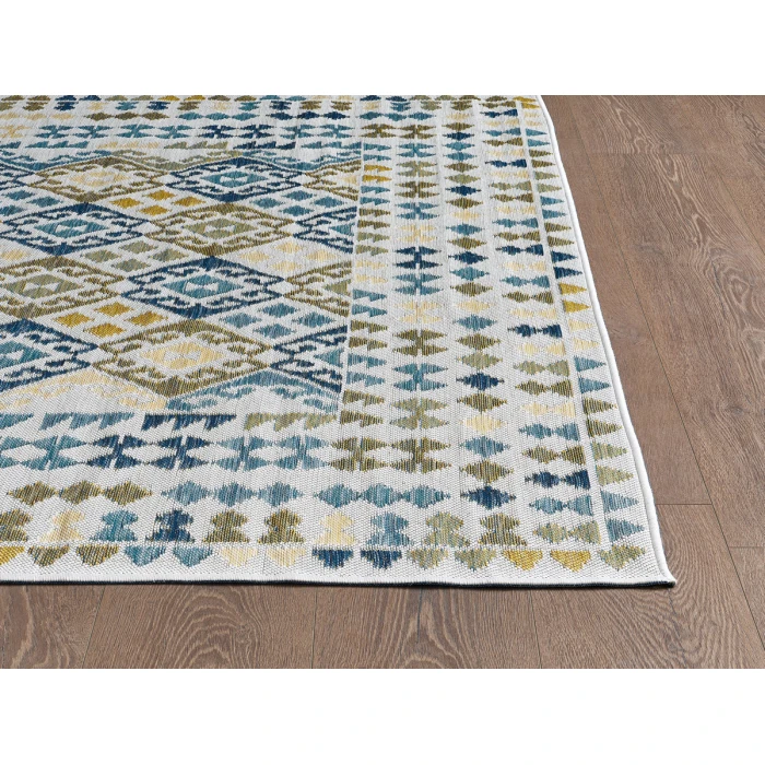 Kas Dahlia Blue 1402 6 ft. 7 in. X 9 ft. Rectangle Rug