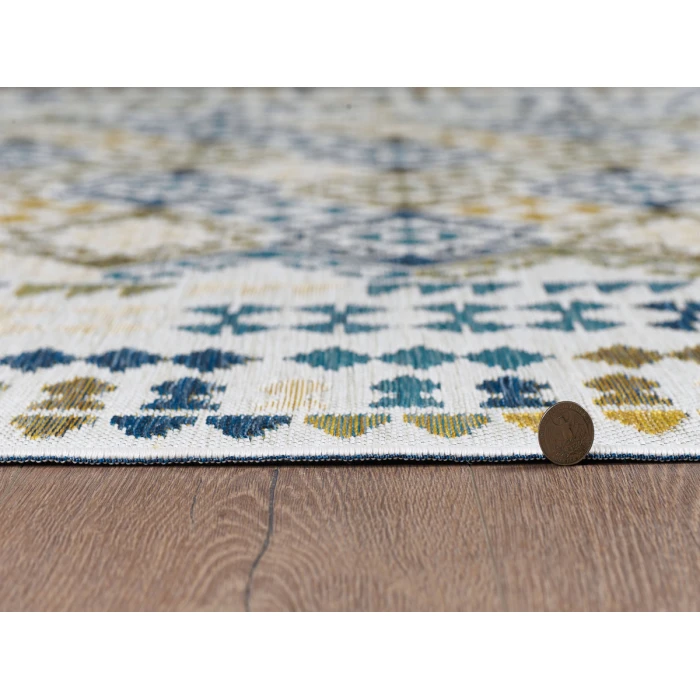 Kas Dahlia Blue 1402 6 ft. 7 in. X 9 ft. Rectangle Rug