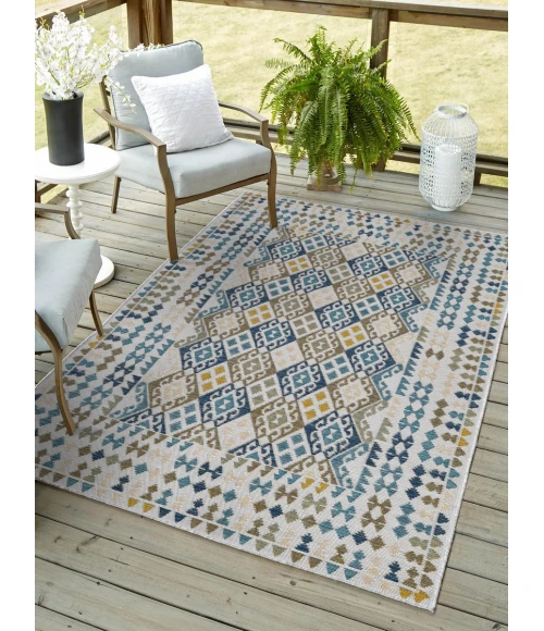 Kas Dahlia Blue 1402 5 ft. 3 in. X 7 ft. Rectangle Rug