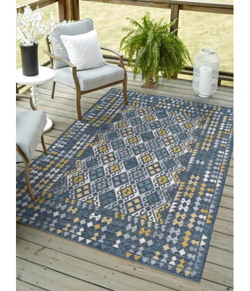 Kas Dahlia Blue 1402 5 ft. 3 in. X 7 ft. Rectangle Rug