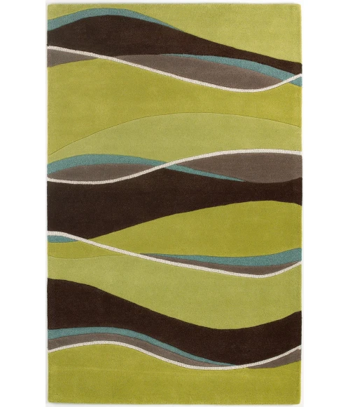 Kas Eternity 1084 Lime/Mocha Landscapes Area Rug 3'3" x 5'3"