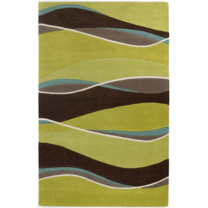 Kas Eternity 1084 Lime/Mocha Landscapes Area Rug 27" X 45"