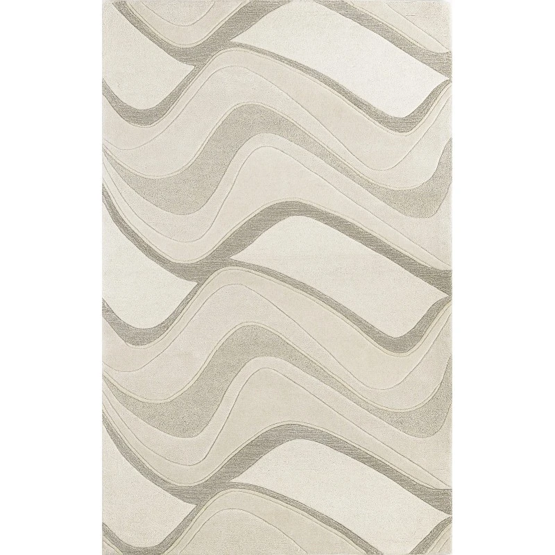 Kas Eternity 1085 Ivory Waves Area Rug 2'3" x 7'6" Runner