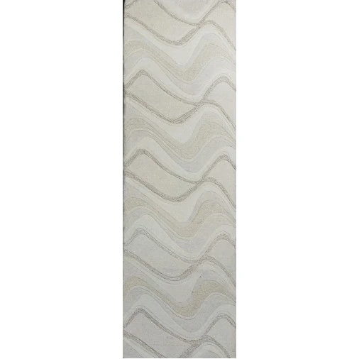 Kas Eternity 1085 Ivory Waves Area Rug 2'3" x 7'6" Runner