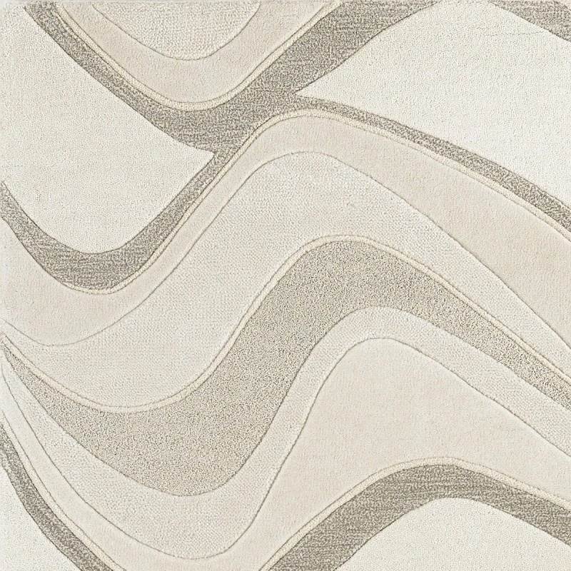 Kas Eternity 1085 Ivory Waves Area Rug 2'3" x 7'6" Runner