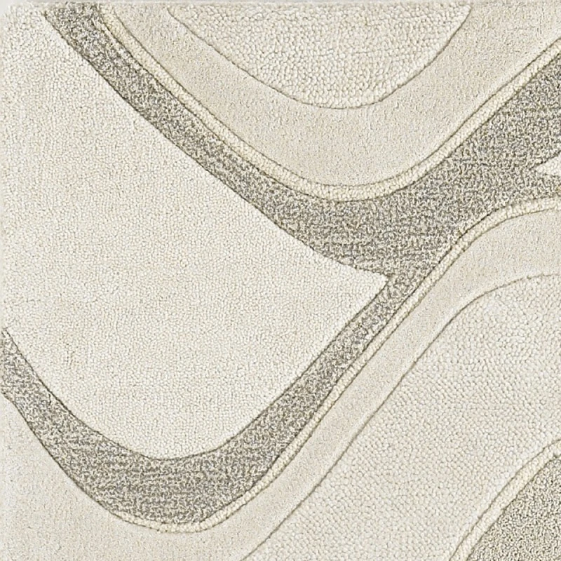 Kas Eternity 1085 Ivory Waves Area Rug 2'3" x 7'6" Runner