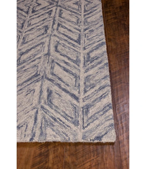 Kas Gramercy 1611 Blue Heather Herringbone Area Rug 9' x 12'