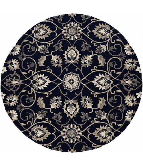 Kas Harbor 4206 Navy Manor Area Rug 7'6" Round