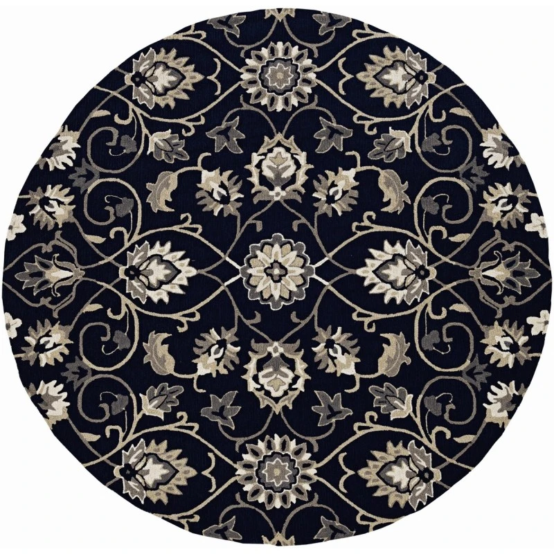 Kas Harbor 4206 Navy Manor Area Rug 7'6" Round
