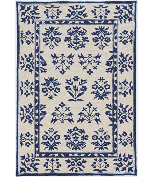 Kas Harbor 4208 Sand/Blue Haven Area Rug 7'6" Round