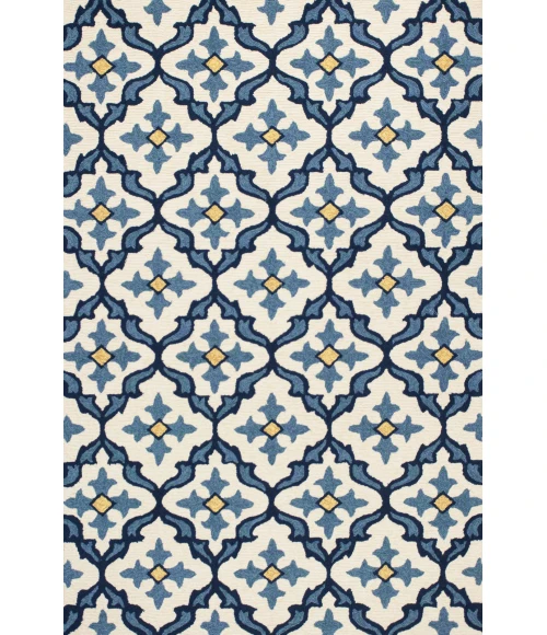 Kas Harbor 4210 Ivory/Blue Mosaic Area Rug 3'3" x 5'3"