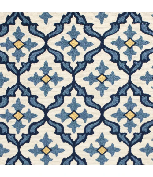 Kas Harbor 4210 Ivory/Blue Mosaic Area Rug 3'3" x 5'3"
