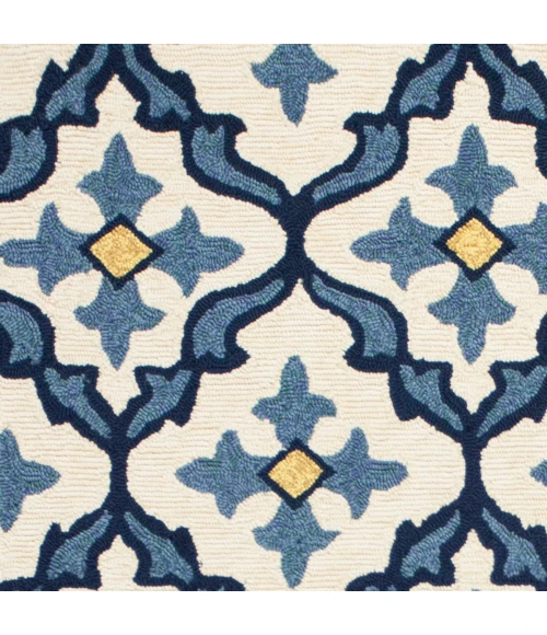 Kas Harbor 4210 Ivory/Blue Mosaic Area Rug 3'3" x 5'3"