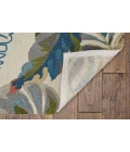 Kas Harbor 4211 Ivory/Teal Palms Area Rug 2' x 3'