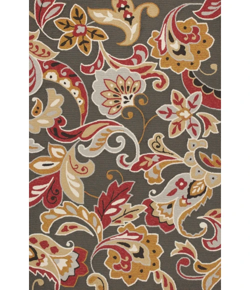 Kas Harbor 4213 Taupe Flora Area Rug 7'6" Round