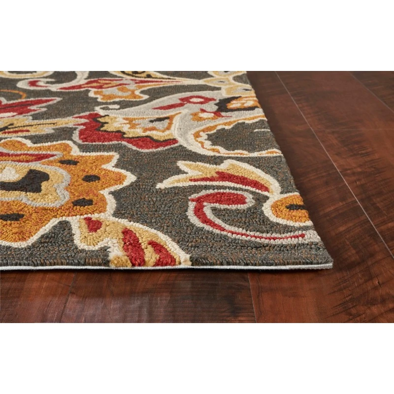 Kas Harbor 4213 Taupe Flora Area Rug 3'3" x 5'3"