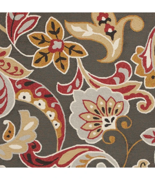 Kas Harbor 4213 Taupe Flora Area Rug 7'6" Round