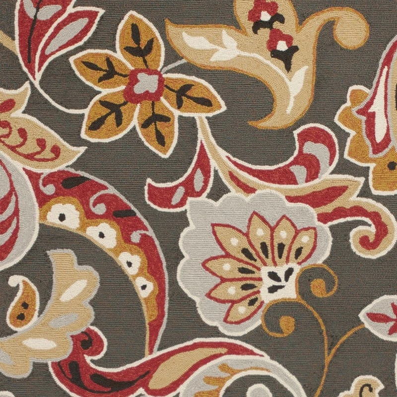 Kas Harbor 4213 Taupe Flora Area Rug 3'3" x 5'3"