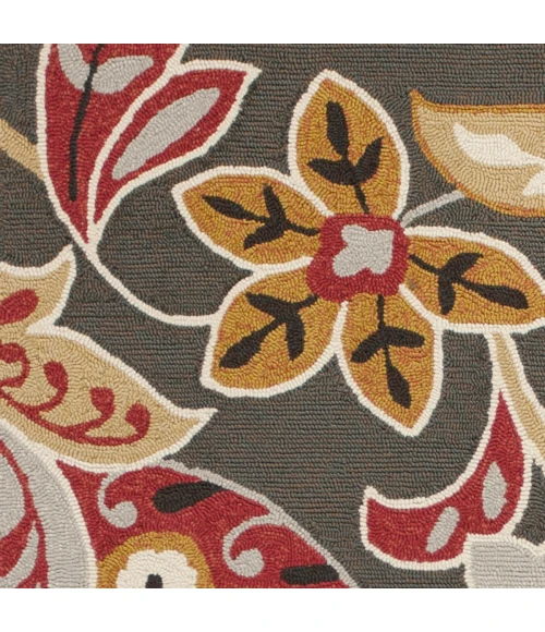 Kas Harbor 4213 Taupe Flora Area Rug 7'6" Round