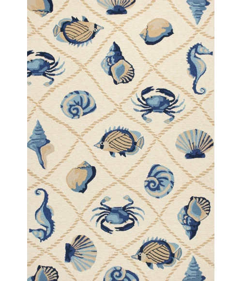Kas Harbor 4217 Sand Seaside Area Rug 7'6" Round