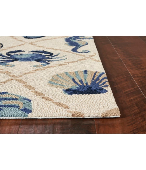 Kas Harbor 4217 Sand Seaside Area Rug 7'6" Round
