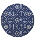 Kas Harbor 4220 Navy Marina Area Rug 7'6" Round