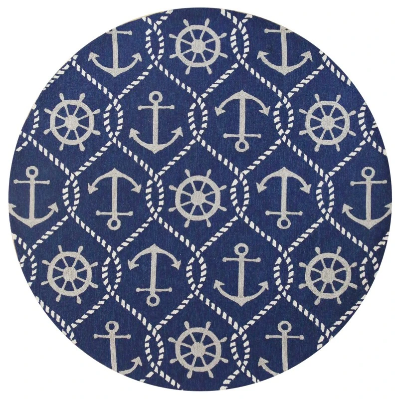 Kas Harbor 4220 Navy Marina Area Rug 7'6" Round