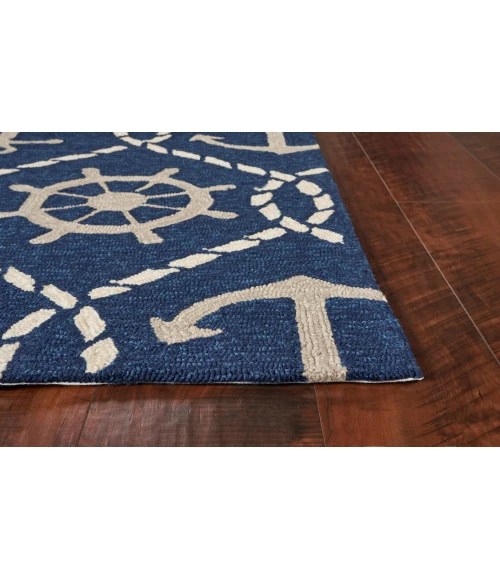Kas Harbor 4220 Navy Marina Area Rug 7'6" Round