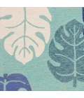 Kas Harbor 4228 Turquoise Palms Area Rug 7'6" Round